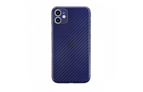 Newface iPhone 11 Kılıf Karbon PP Silikon - Mavi