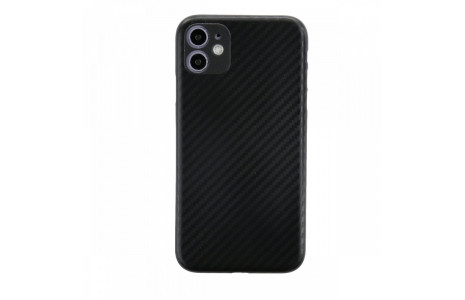 Newface iPhone 11 Kılıf Karbon PP Silikon - Siyah