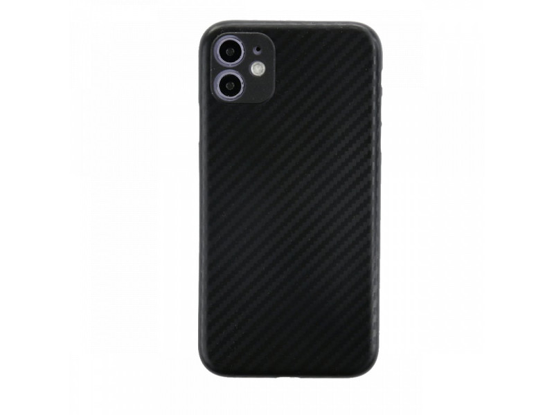 Newface iPhone 11 Kılıf Karbon PP Silikon - Siyah