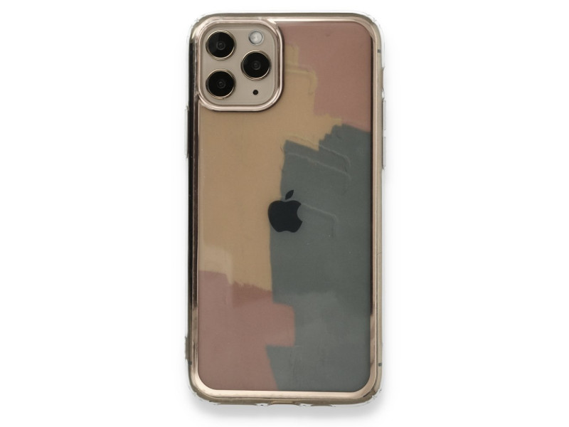 Newface iPhone 11 Pro Kılıf Çiçekli Silikon - Kırmızı