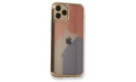 Newface iPhone 11 Pro Kılıf Çiçekli Silikon - Pembe-Mavi