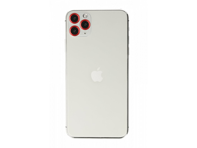 Newface iPhone 11 Pro Max Metal Kamera Lens - Kırmızı