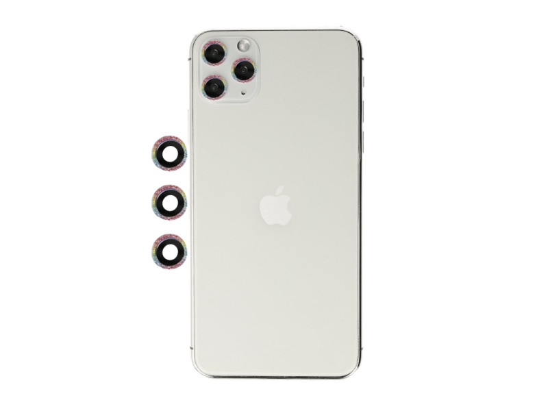 Newface iPhone 11 Pro Shine Kamera Lens - Rainbow