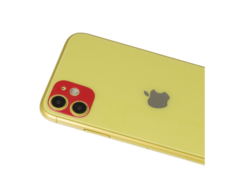 Newface iPhone 11 Rainbow Kamera Lens Koruma Cam - Kırmızı
