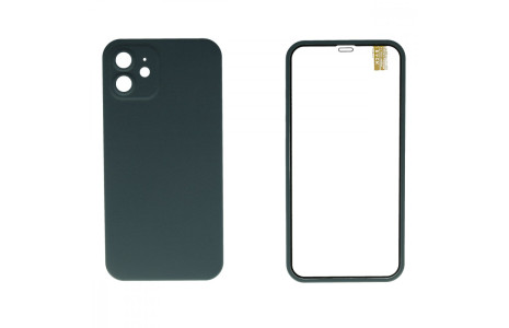 Newface iPhone 12 Kılıf 360 Full Body Silikon Kapak - Açık Mavi