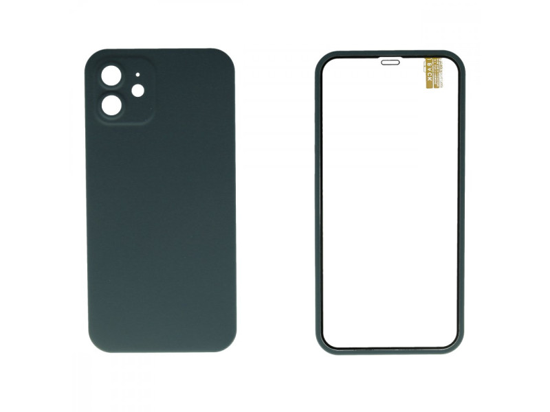 Newface iPhone 12 Kılıf 360 Full Body Silikon Kapak - Açık Mavi