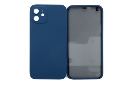 Newface iPhone 12 Kılıf 360 Hayalet Full Body Silikon Kapak - Açık Mavi