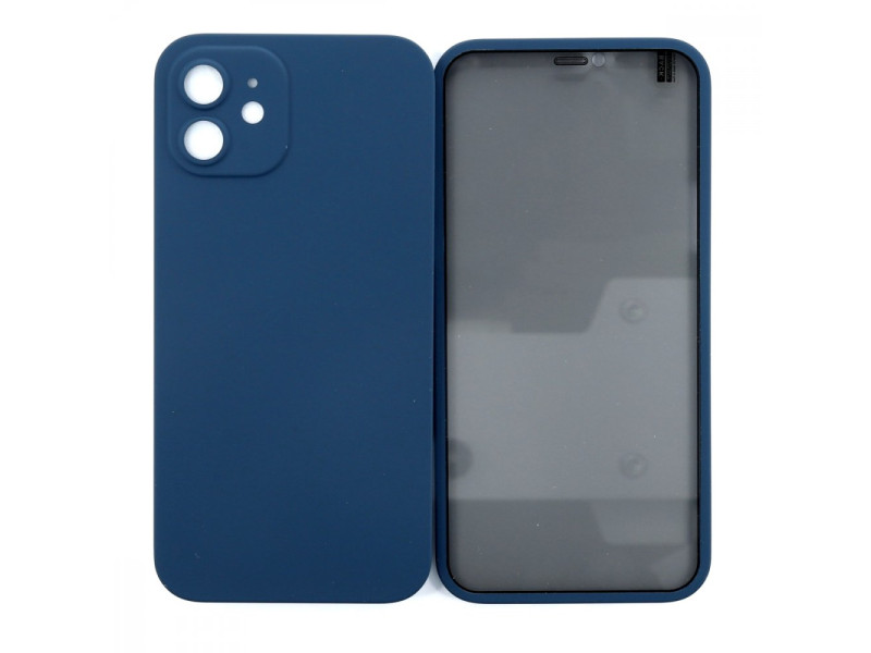 Newface iPhone 12 Kılıf 360 Hayalet Full Body Silikon Kapak - Açık Mavi