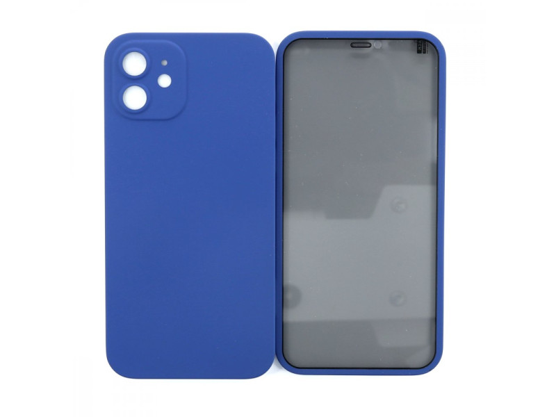 Newface iPhone 12 Kılıf 360 Hayalet Full Body Silikon Kapak - Mavi