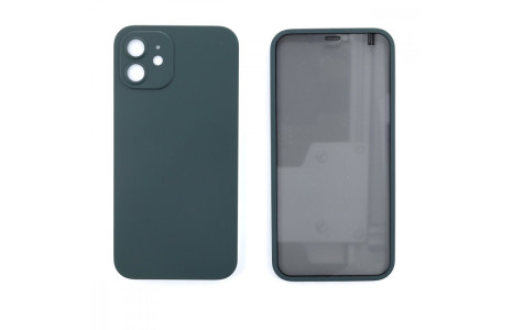 Newface iPhone 12 Kılıf 360 Hayalet Full Body Silikon Kapak - Yeşil