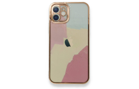 Newface iPhone 12 Kılıf Çiçekli Silikon - Buz Mavi