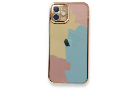 Newface iPhone 12 Kılıf Çiçekli Silikon - Kırmızı