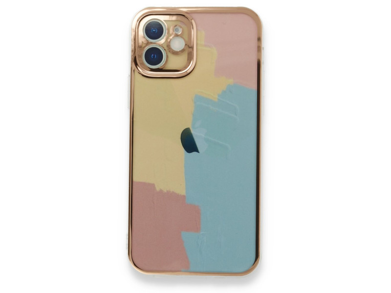 Newface iPhone 12 Kılıf Çiçekli Silikon - Kırmızı