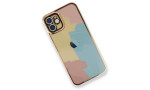 Newface iPhone 12 Kılıf Çiçekli Silikon - Kırmızı