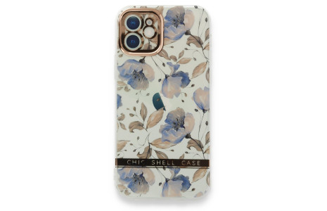 Newface iPhone 12 Kılıf Çiçekli Silikon - Lila