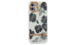 Newface iPhone 12 Kılıf Çiçekli Silikon - Mor