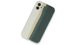 Newface iPhone 12 Kılıf Ebruli Lansman Silikon - Beyaz-Gri
