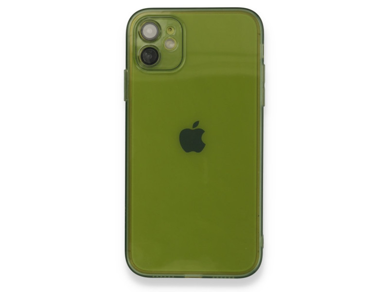 Newface iPhone 12 Kılıf Fly Lens Silikon - Yeşil