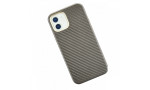 Newface iPhone 12 Kılıf Hibrit Karbon Silikon - Gri