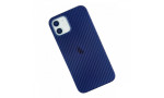 Newface iPhone 12 Kılıf Karbon PP Silikon - Mavi