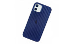 Newface iPhone 12 Kılıf Karbon PP Silikon - Mavi