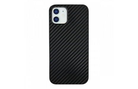 Newface iPhone 12 Kılıf Karbon PP Silikon - Siyah
