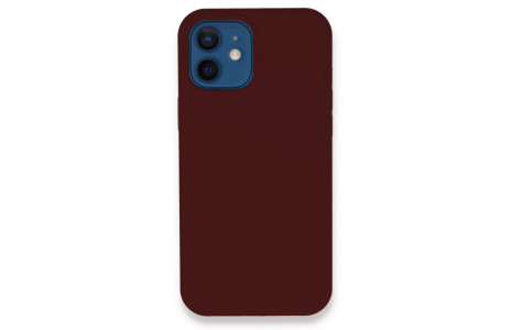 Newface iPhone 12 Kılıf Lansman Legant Silikon - Bordo