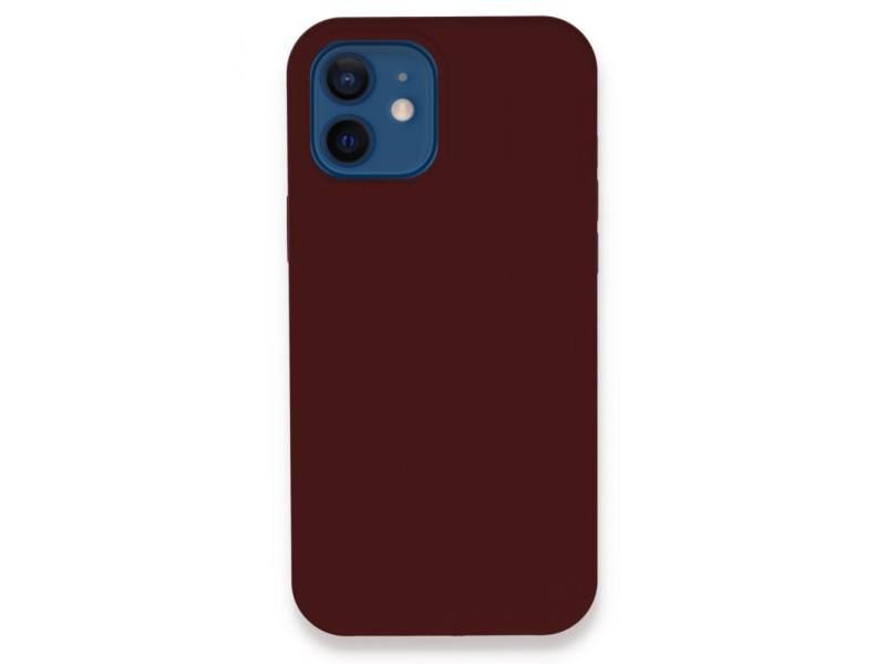 Newface iPhone 12 Kılıf Lansman Legant Silikon - Bordo