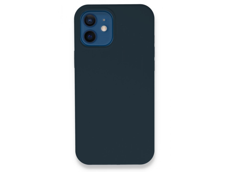 Newface iPhone 12 Kılıf Lansman Legant Silikon - Gece Mavisi