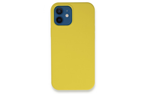 Newface iPhone 12 Kılıf Lansman Legant Silikon - Sarı
