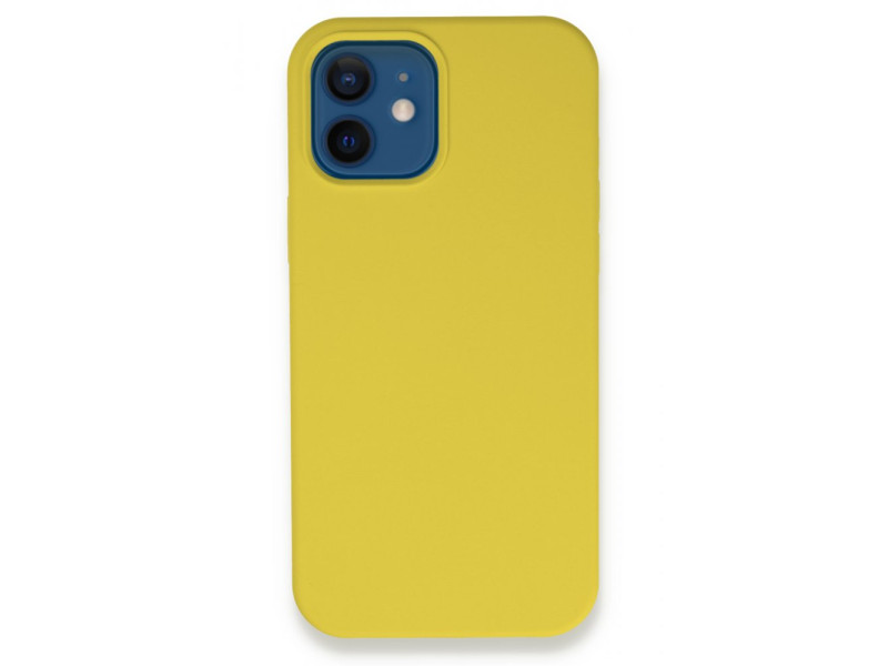 Newface iPhone 12 Kılıf Lansman Legant Silikon - Sarı
