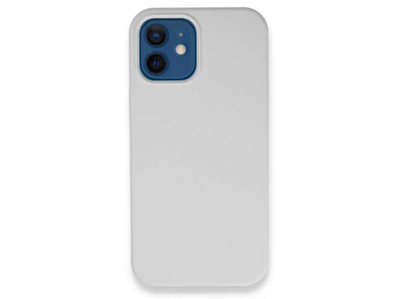 Newface iPhone 12 Kılıf Nano içi Kadife Silikon - Beyaz