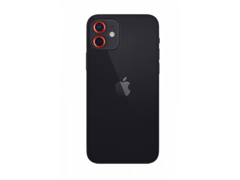 Newface iPhone 12 Mini Metal Kamera Lens - Kırmızı