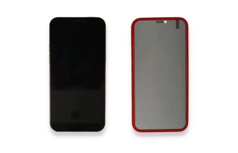 Newface iPhone 12 Pro Kılıf 360 Hayalet Full Body Silikon Kapak - Kırmızı