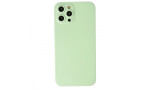 Newface iPhone 12 Pro Kılıf 360 Mat Full Body Silikon Kapak - Açık Yeşil