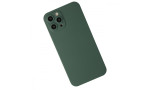 Newface iPhone 12 Pro Kılıf 360 Mat Full Body Silikon Kapak - Koyu Yeşil
