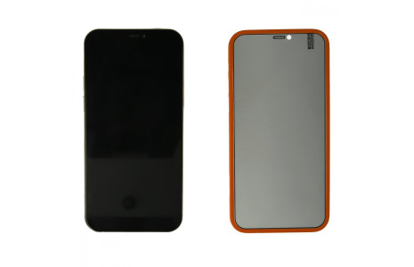 Newface iPhone 12 Pro Kılıf 360 Mat Full Body Silikon Kapak - Turuncu