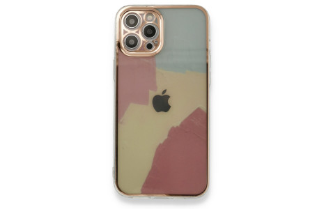Newface iPhone 12 Pro Kılıf Çiçekli Silikon - Buz Mavi