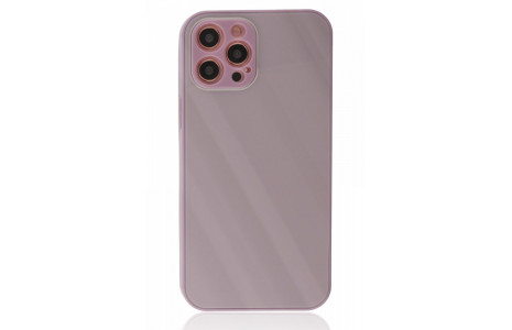 Newface iPhone 12 Pro Kılıf Glass Kapak - Mor