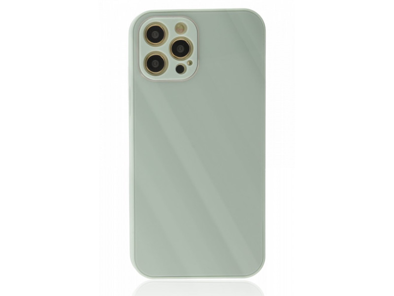 Newface iPhone 12 Pro Kılıf Glass Kapak - Turkuaz