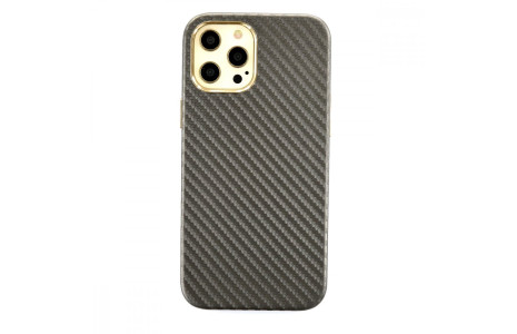 Newface iPhone 12 Pro Kılıf Hibrit Karbon Silikon - Gri
