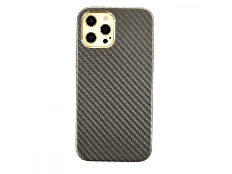 Newface iPhone 12 Pro Kılıf Hibrit Karbon Silikon - Gri