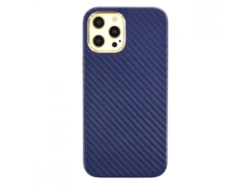 Newface iPhone 12 Pro Kılıf Hibrit Karbon Silikon - Mavi