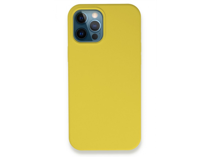 Newface iPhone 12 Pro Kılıf Lansman Legant Silikon - Sarı