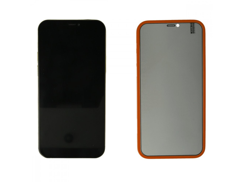 Newface iPhone 12 Pro Max Kılıf 360 Hayalet Full Body Silikon Kapak - Turuncu