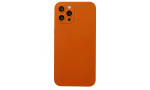 Newface iPhone 12 Pro Max Kılıf 360 Hayalet Full Body Silikon Kapak - Turuncu
