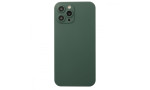Newface iPhone 12 Pro Max Kılıf 360 Mat Full Body Silikon Kapak - Koyu Yeşil