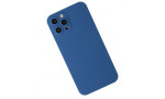 Newface iPhone 12 Pro Max Kılıf 360 Mat Full Body Silikon Kapak - Mavi