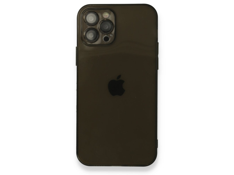 Newface iPhone 12 Pro Max Kılıf Fly Lens Silikon - Siyah