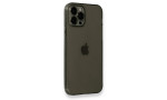 Newface iPhone 12 Pro Max Kılıf Fly Lens Silikon - Siyah